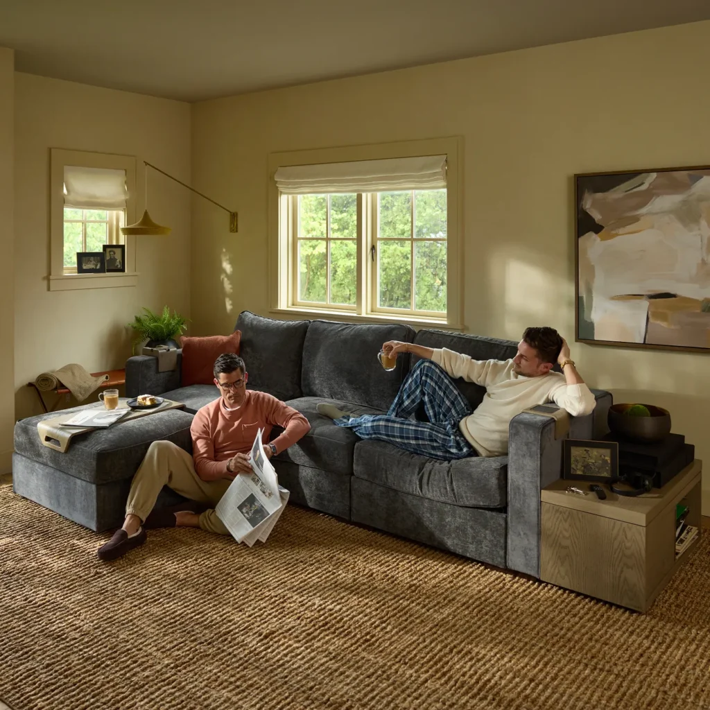 sectionals lifestyle 4seats5sides charcoal grey corded velvet 1